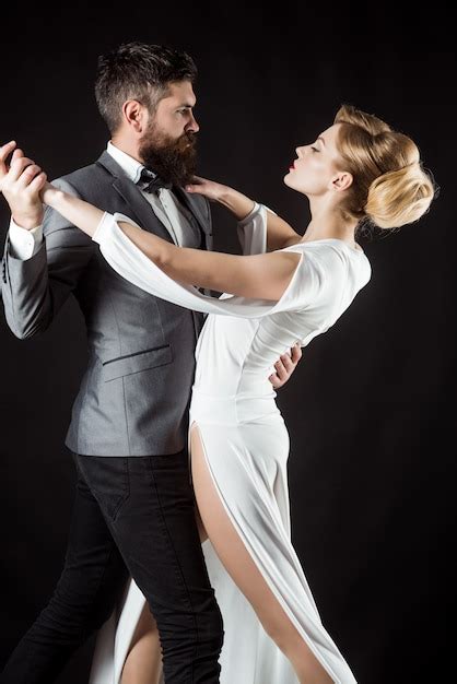 Premium Photo Stylish Couple Elegance Tango Dancers Attractive Sexy Couple Of Professional