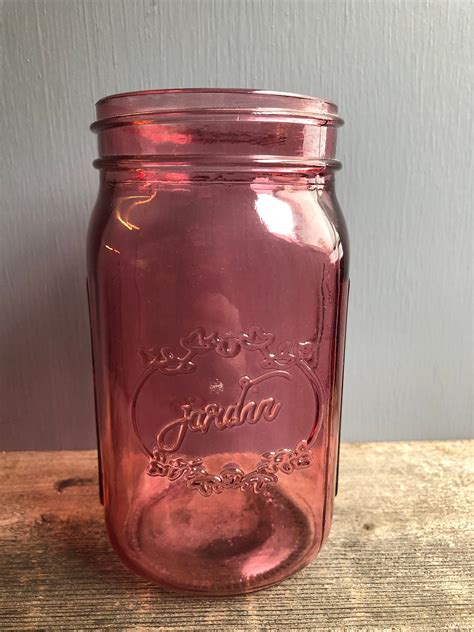 Pink Glass Jar