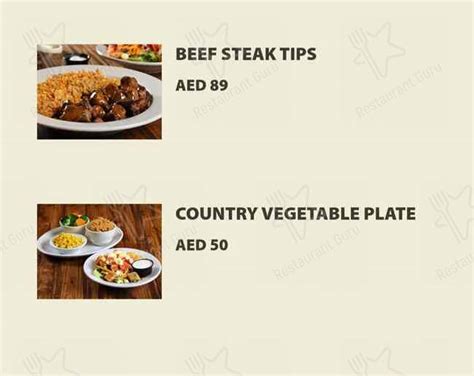 Menu At Texas Roadhouse Restaurant Abu Dhabi Island