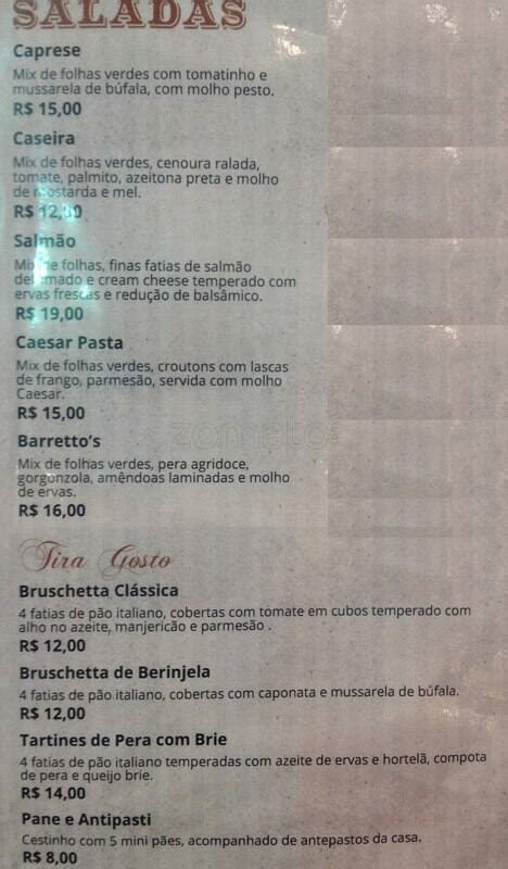 Menu at Santíssimo Empório Shopping Paseo pub bar Salvador Rua