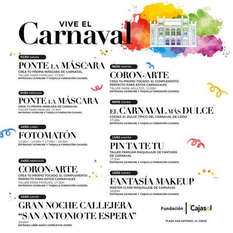 La Fundación Cajasol comienza esta semana su programación de Carnaval