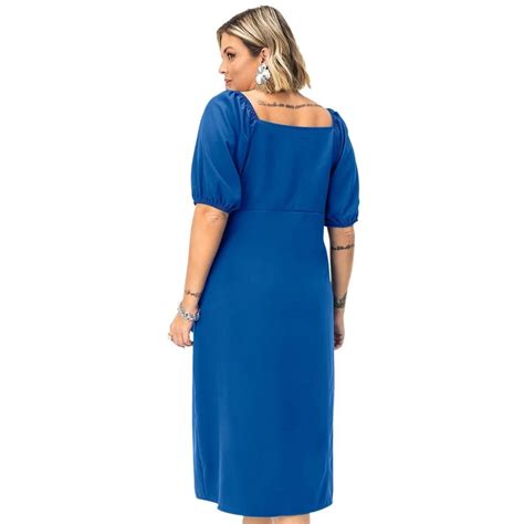 Vestido Midi Plus Size Lacrô Wear