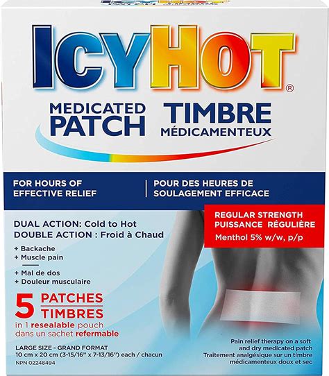 Icy Hot Medicated Patch Count Long Lasting Muscle Joint Pain Relief For Simple Backaches