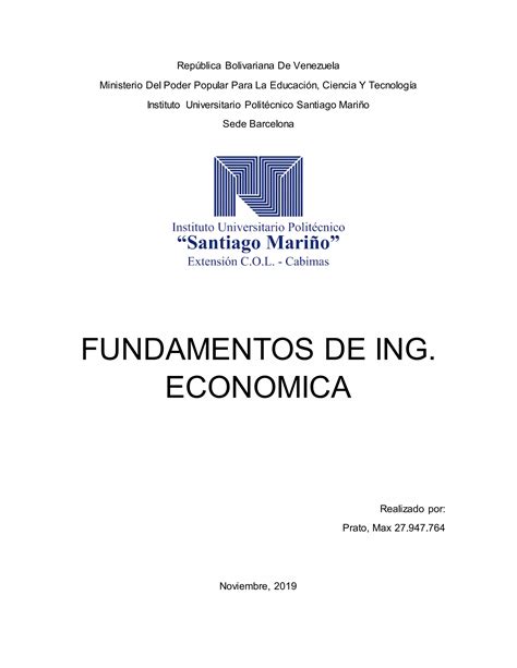 Fundamentos Basicos De La Ing Economica Max Prato Pdf