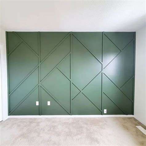 Green Panelled Wall Benjamin Moore Backwoods In Green Accent