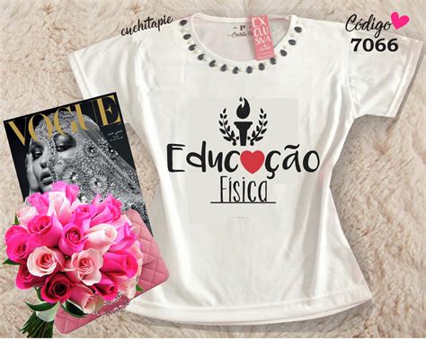 Baby Look Customizada Educação Física no Elo7 Estampas Profissões