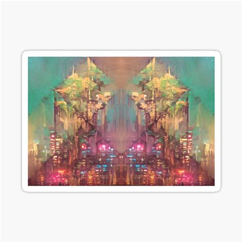 Jungle City Tangram Sticker For Sale By Rezra Redbubble