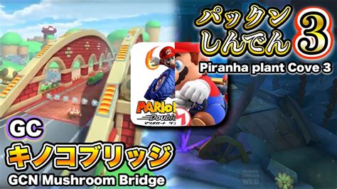 【マリオカートツアー】「gcキノコブリッジ」＆「パックンしんでん3」 Mario Kart Tour Gcn Mushroom