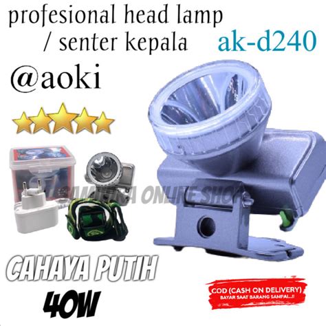 Senter Kepala Selam Diving AOKI AK D240 40w 40 Watt Super Led Baterai