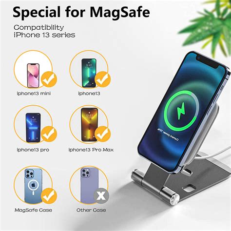 High Quality Wireless Charger Phone Stand Silver Aluminium Alloy Phone ...