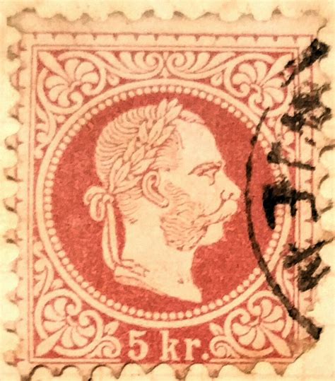 1867 Austrian Stamp 5Kr Stamp Collecting Vintage World Maps Stamp