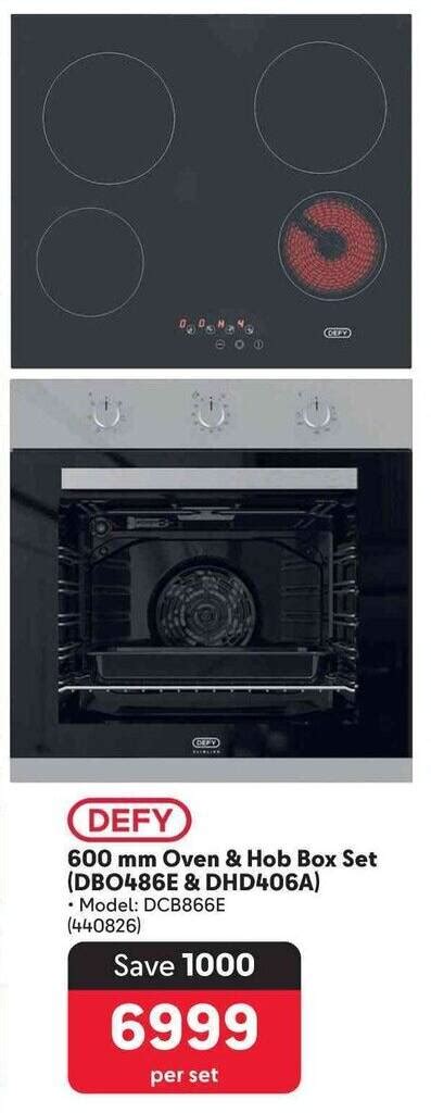 Defy 600 Mm Oven And Hob Box Set Dbo486e And Dhd406a Offer At Makro