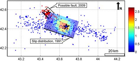 Surface Projection Of The Co Seismic Slip Distribution Of Tan And