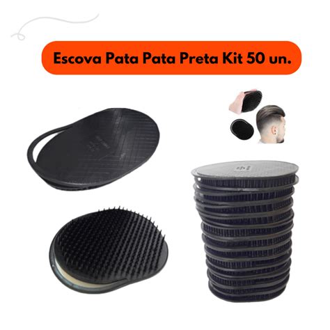 Pente Masculino Preto De Bolso Kit Un Escova Pata Pata Shopee Brasil