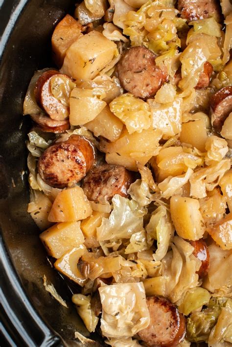 Slow Cooker Potatoes Cabbage And Kielbasa The Magical Slow Cooker