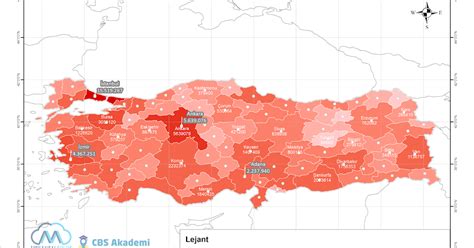 2020 Yılı Türkiye Nüfus Haritası - Coğrafi Blog