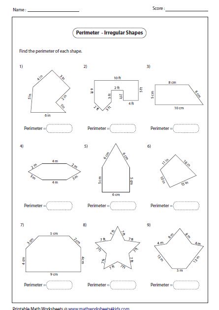 Area Of Regular Polygons Worksheets Answer Key