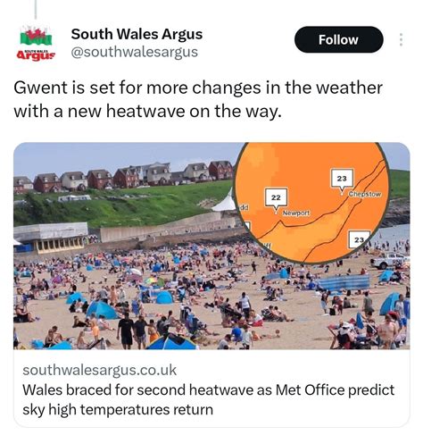 Jamie Jenkins On Twitter 🌞 Met Office Predict Heatwave With