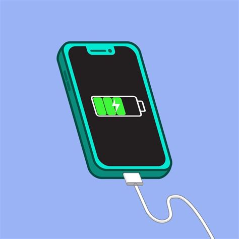 Cell Phone Charging Plugged Phone Vector Illustration 13258773 Vector