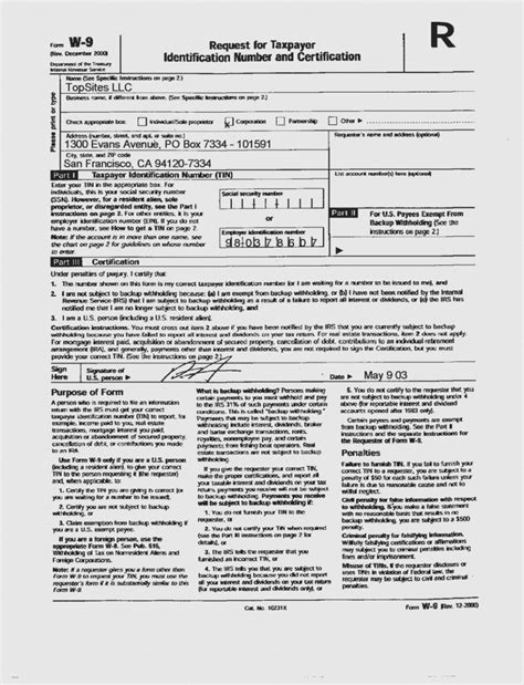 Blank W 9 Forms Printable 2020 Irs Example Calendar Printable