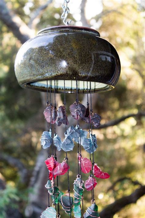 Free Shipping Jellyfish Sea Glass Wind Chime / Sea Glass | Etsy | Glass wind chimes, Wind chimes ...