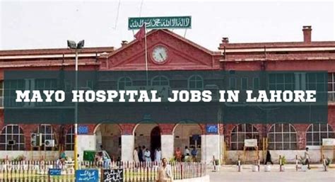 Mayo Hospital Jobs In Lahore 2024 Apply Now