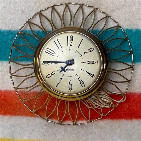 Mid Century Wall Clock - Etsy