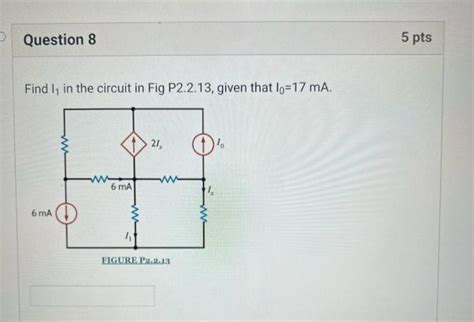 Solved Find I1 In The Circuit In Fig P2 2 13 Given That Chegg