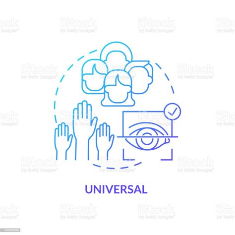 Vetores De Ícone Conceito De Gradiente Azul Universal E Mais Imagens De Abstrato Abstrato