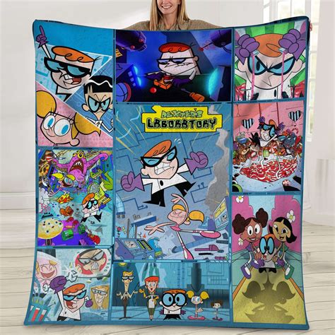 Dexter's Laboratory Cartoon Quilt Blanket