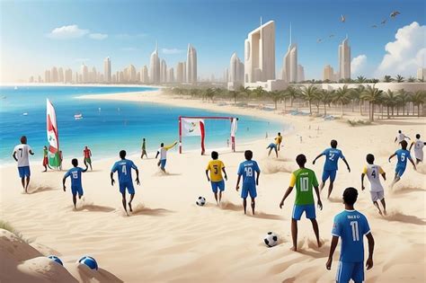 Premium Photo Fifa Beach Soccer World Cup Uae 2024 Illustration