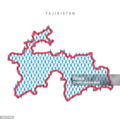 Tajikistan Population Map Stick Figures Tajik People Map Pattern Of Men