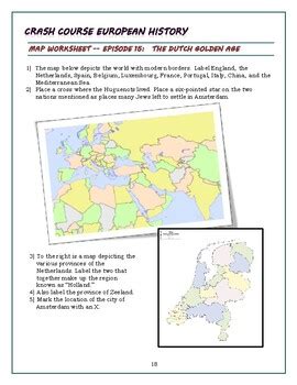 Crash Course European History Episode Worksheet The Dutch Golden Age