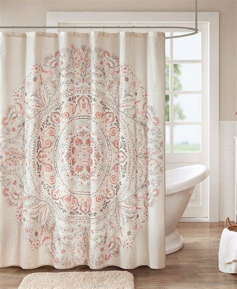 Madison Park Elise Printed Cotton Shower Curtain 72 X 72 Macys