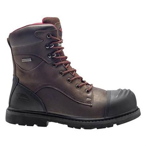 Avenger Mens 8 Inch Carbon Toe Insulated Waterproof Work Boot Brown A7575 Brown