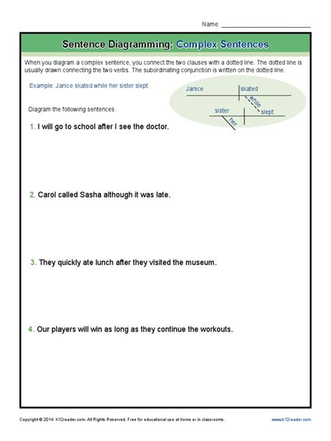 Diagramming Complex Sentences PDF | PDF | Sentence (Linguistics) | Linguistic Typology