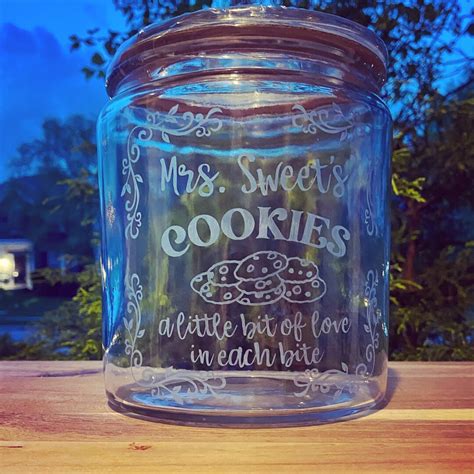 Personalized Cookie Jar Christmas T Idea Custom Cookie Jar Kitchen T Teacher T Treat