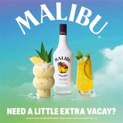 Malibu Original Coconut Flavored Rum 750 Ml QFC