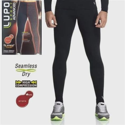 Cal A T Rmica Masculina Sem Costura X Run Compress O Lupo