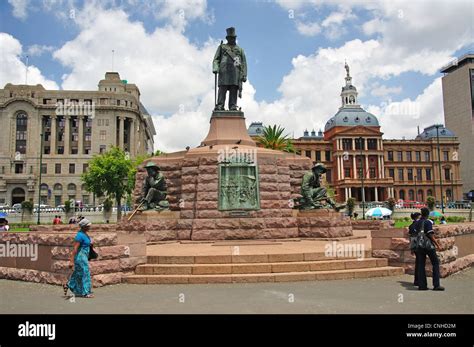 Paul Kruger Statue Church Square Kerkplein Pretoria Gauteng Stock