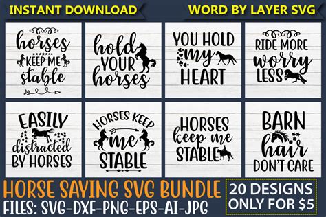 Horse Saying Svg Bundle Bundle · Creative Fabrica