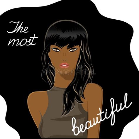 Beautiful Dark Skinned Girl Stock Illustrations 640 Beautiful Dark