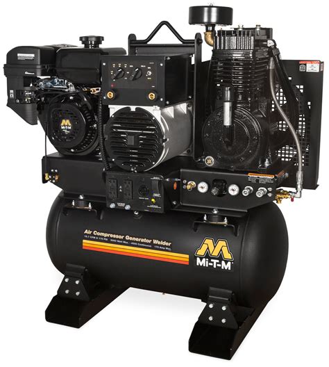 Mi T M Agw Sm14 30m Air Compressor Generator Welder Combinations Two Stage Gasoline 30 Gallon