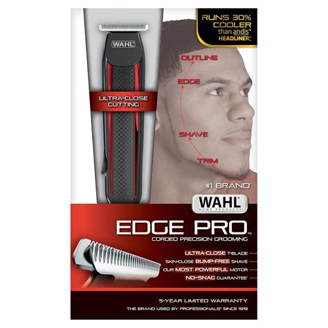 Buy Wahl Edge Pro Bump Free Corded Beard Trimmer Touch Up Haircut Clipper Grooming Detailer