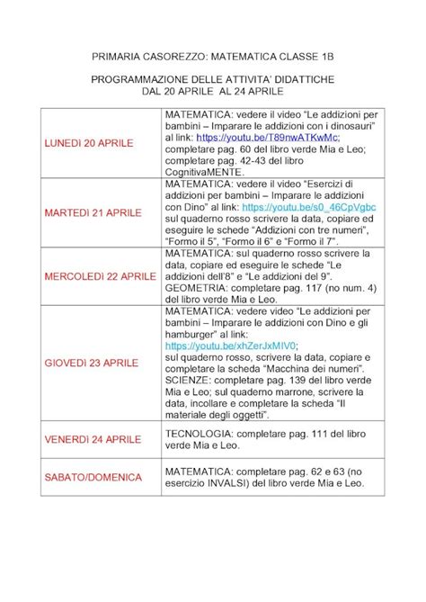 PDF PRIMARIA CASOREZZO MATEMATICA CLASSE 1B MATEMATICA Sul