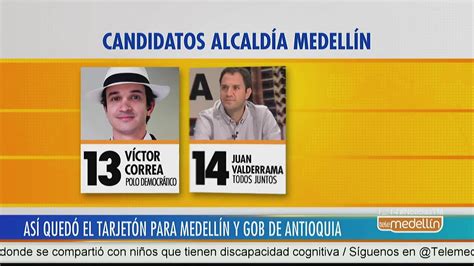 Así Quedó El Tarjetón Para Aspirantes A La Alcaldía Y La Gobernación