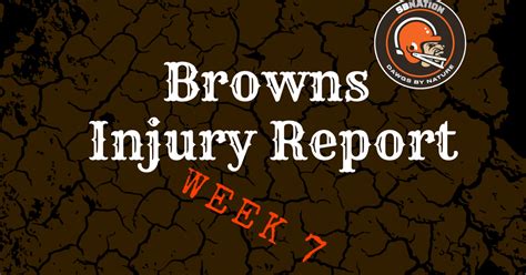 Cleveland Browns And Indianapolis Colts Injury Report Positive