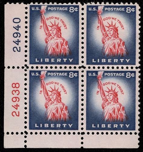 US 1041B PLATE BLOCK VF XF Mint Never Hinged RARER Rotary Press