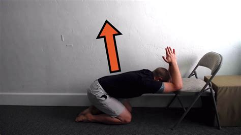 Kneeling Lat Stretch With Chair Youtube