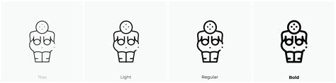 Venus Of Willendorf Icon Thin Light Regular And Bold Style Design